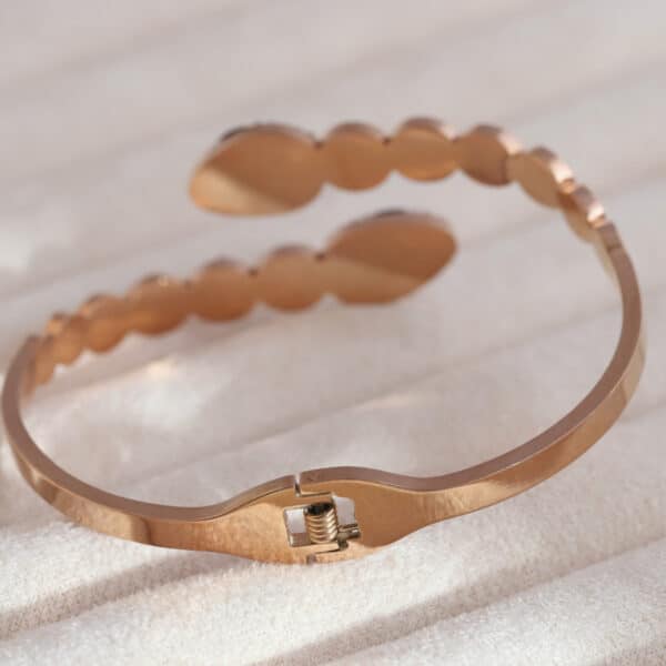 Diamond Serpent Rose Gold Charm Kada - Image 2
