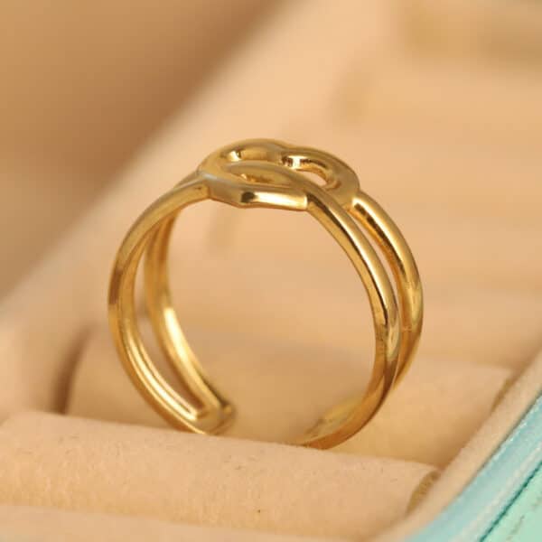 Eternal Heart Gold Ring - Image 2