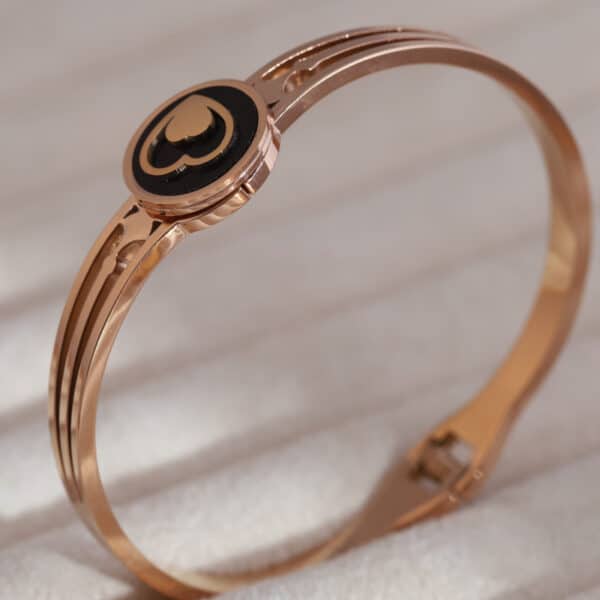 Eternal Heart Rose Gold Charm Kada - Image 3