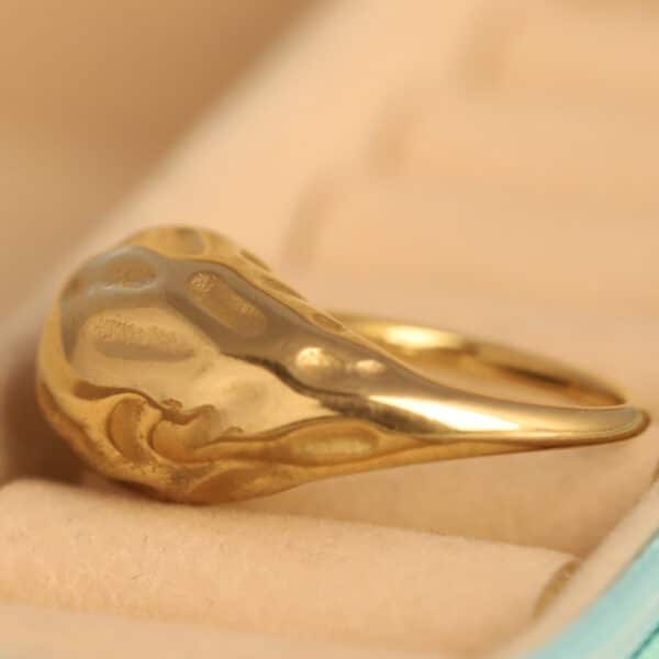 Fluid Embrace Sculpted Gold Ring - Image 2