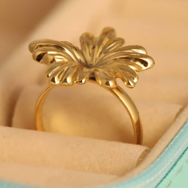 Golden Bloom Floral Ring