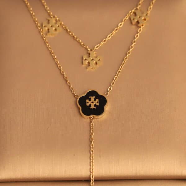 Golden Blossom Charm Necklace