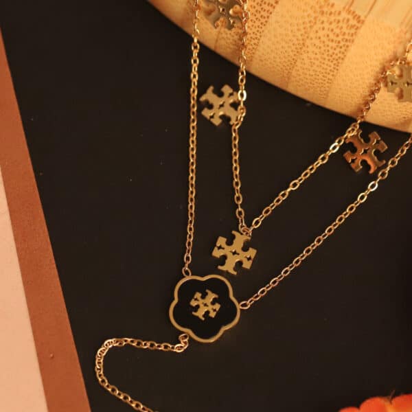 Golden Blossom Charm Necklace