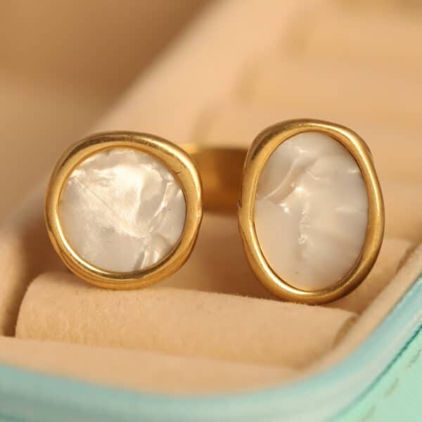 Moonlit Grace Mother of Pearl Ring