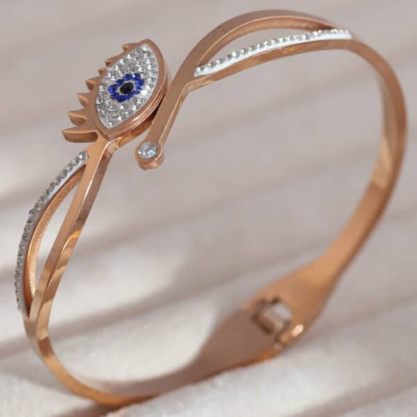 Mystic Eye Rose Gold Charm Kada - Image 3