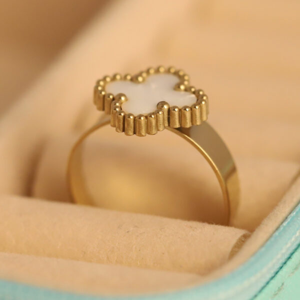 Opal Glow Quatrefoil Ring - Image 3