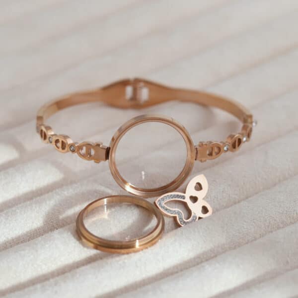Papillon d’Amour Rose Gold Kada - Image 3