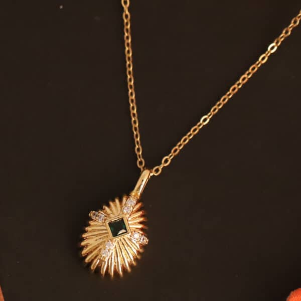 Radiant Sunburst Pendant Necklace - Image 2