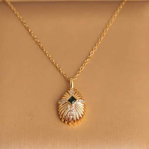 Radiant Sunburst Pendant Necklace - Image 3