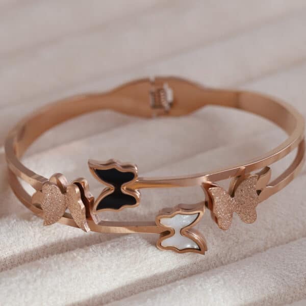 Rose Gold Butterfly Accent Bracelet