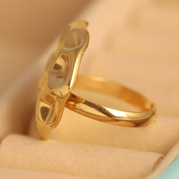 Sculpted Serenity Gold Ring - Image 2