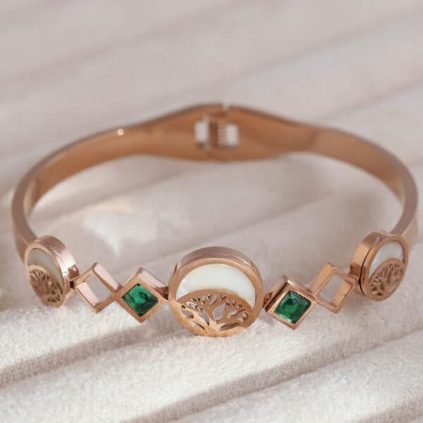 Serenity Tree Rose Gold Bracelet