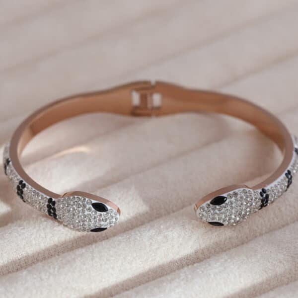 Serpent’s Elegance Rose Gold Snake Kada