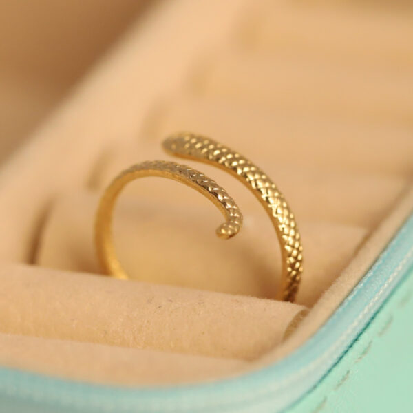 Serpent's Embrace Gold Ring - Image 2