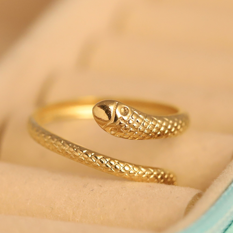 Serpents Embrace Gold Ring