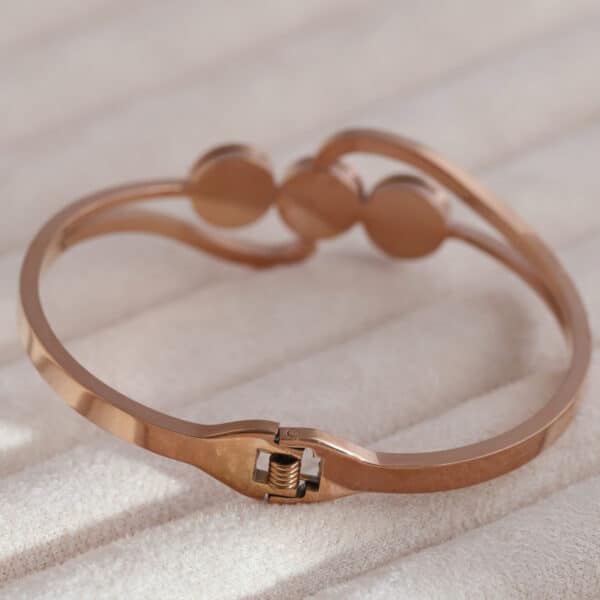 Triple Eye Rose Gold Charm Kada - Image 2