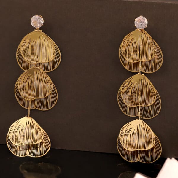 Triple Petal Cascade Earrings