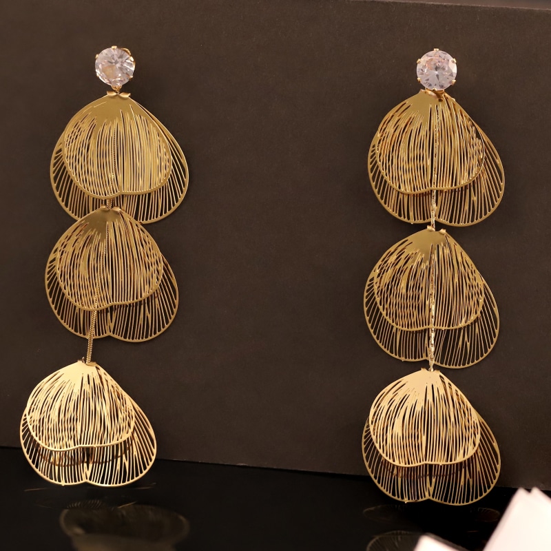 Triple Petal Cascade Earrings