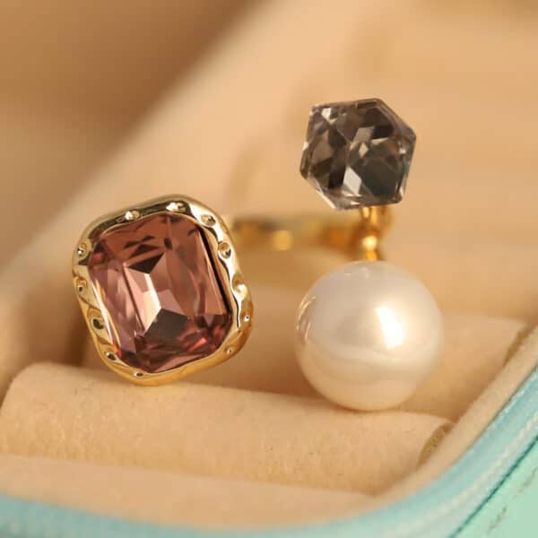 Twilight Elegance Dual Stone Ring