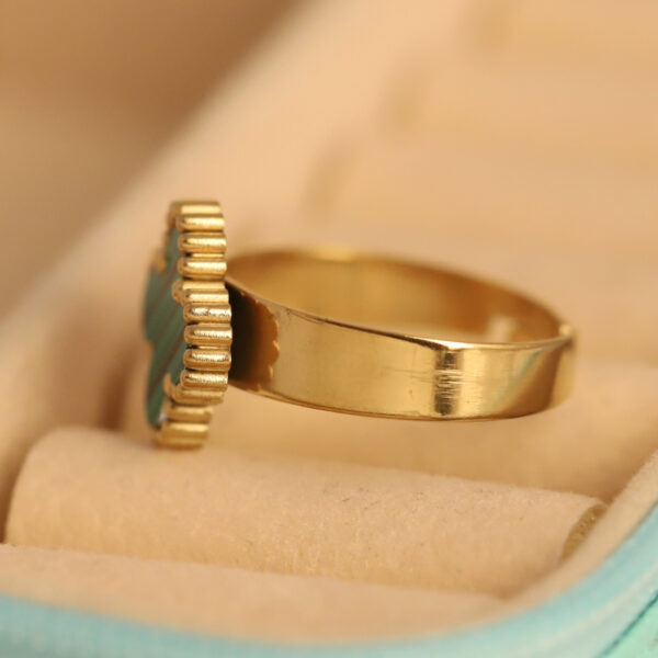Verdant Elegance Stripe Ring - Image 2