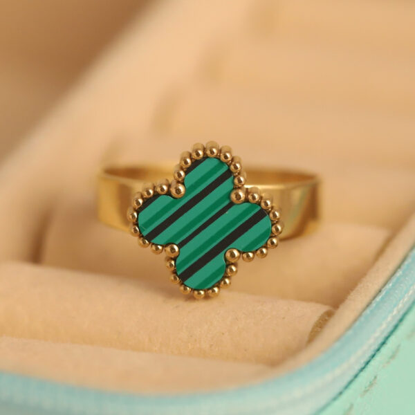 Verdant Elegance Stripe Ring - Image 3